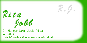 rita jobb business card